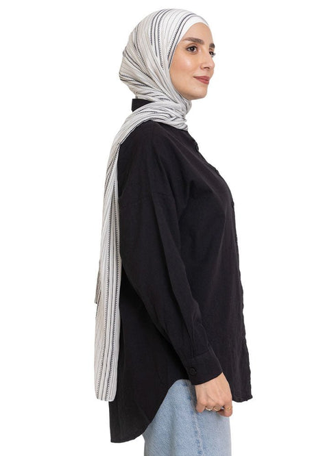 Black Pocket Over Size Linen Shirt - Khotwh