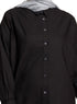 Black Pocket Over Size Linen Shirt - Khotwh