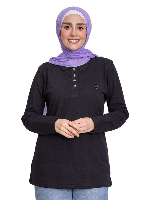 Black Polo Basic (W) - Khotwh