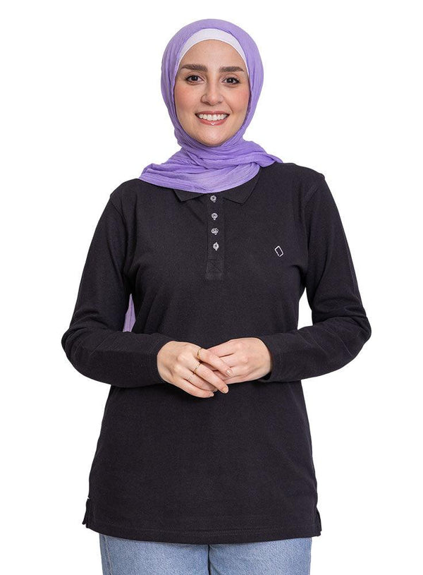 Black Polo Basic (W) - Khotwh
