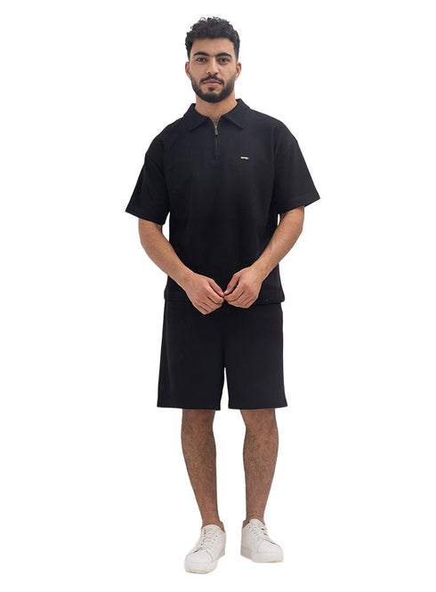 Black Polo Neck Suit - Khotwh