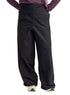 Black Poplin Wide Leg Pants - Khotwh
