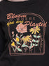 Black Printed Long - Sleeve Design 26 - Khotwh