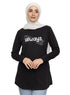 Black Printed Long - Sleeve Design 29 - Khotwh