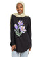 Black Printed Long - Sleeve Design 5 - Khotwh