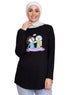 Black Printed Long Sleeve Design 60 - Khotwh