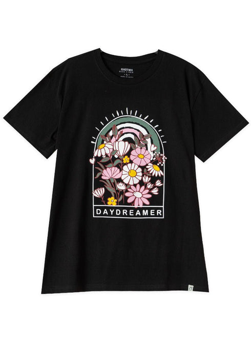 Black Printed O.S Short - Sleeve Design 2 - Khotwh