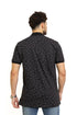 Black Printed Polo Design 3 - Khotwh
