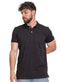 Black Printed Polo Design 4 - Khotwh