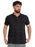 Black Printed Polo Design 5 - Khotwh