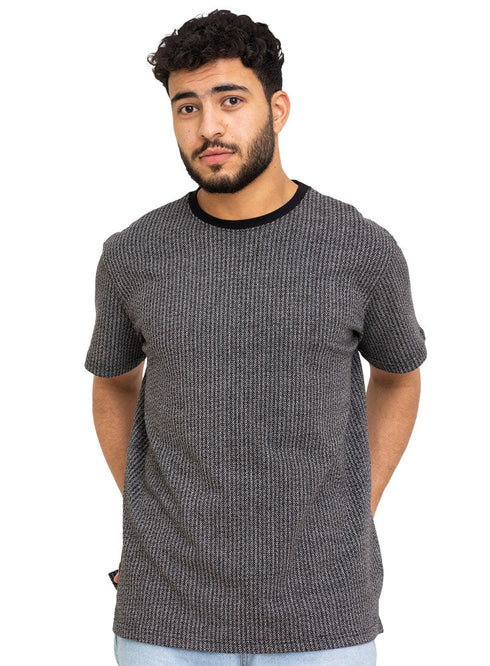 Black Printed Round T-Shirt Design 1 - Khotwh