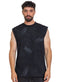 Black Printed Sleeveless T-Shirt - Khotwh