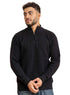 Black Quarter Zipper Pullover - Khotwh