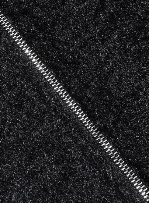 Black RD - Faux Fur High Neck Sweater - Khotwh