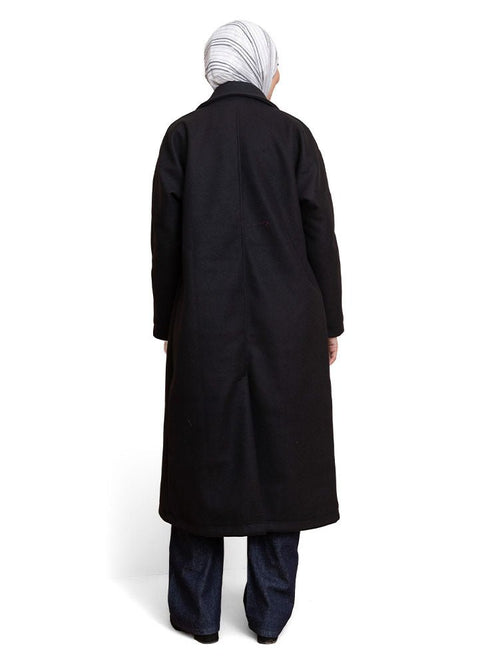 Black RD - Long Feather Coat - Khotwh