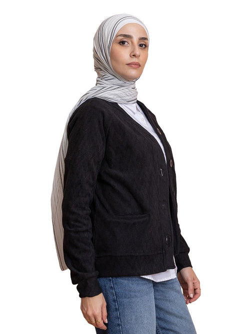 Black RD - Patterned Sweater - Khotwh