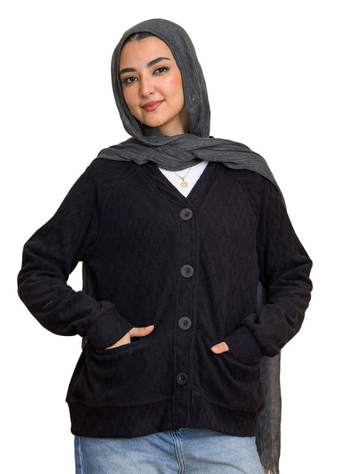 Black RD - Patterned Sweater - Khotwh