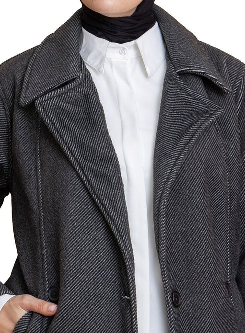 Black RD - Short Jacquard Jacket - Khotwh