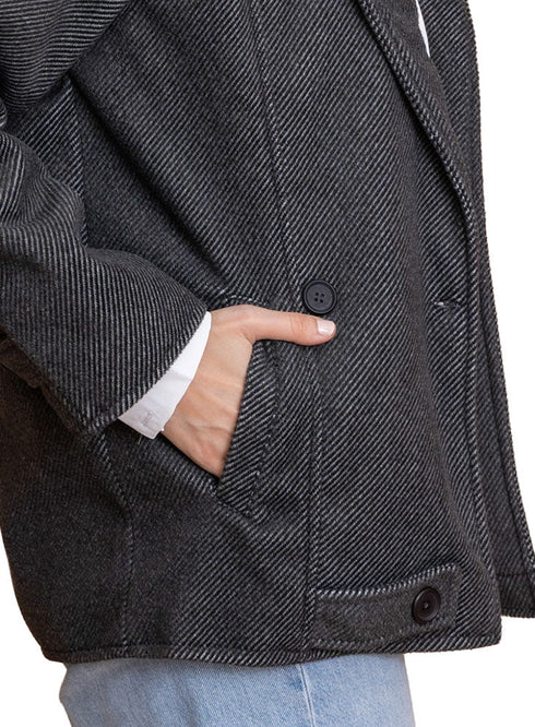 Black RD - Short Jacquard Jacket - Khotwh