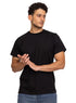 Black Regular Round T-shirt - Khotwh