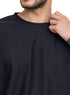 Black Rhombus Over Size Round T-Shirt - Khotwh