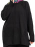 Black Ribbed Knit Suit - Khotwh