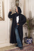 Black Ribbed Long Cardigan - Khotwh