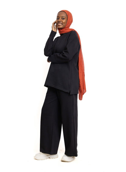 Black Ribbed suit (W) - Khotwh