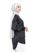 Black Satin Over Size Shirt - Khotwh