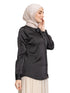 Black Satin Tape Blouse - Khotwh