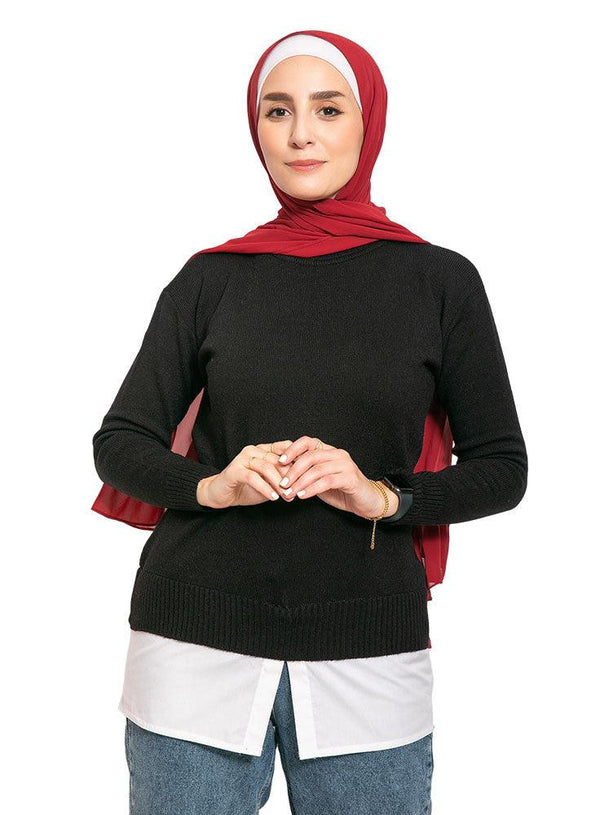 Black Shirt pullover - Khotwh