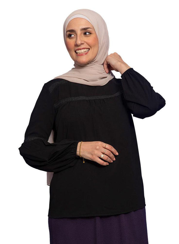 Black Simple Top - Khotwh