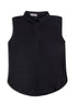 Black Sleeveless Basic Shirt - Khotwh
