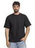 Black Squares O.S Round T-Shirt - Khotwh