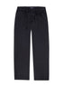 Black Straight Leg Gabardine Pant - Khotwh