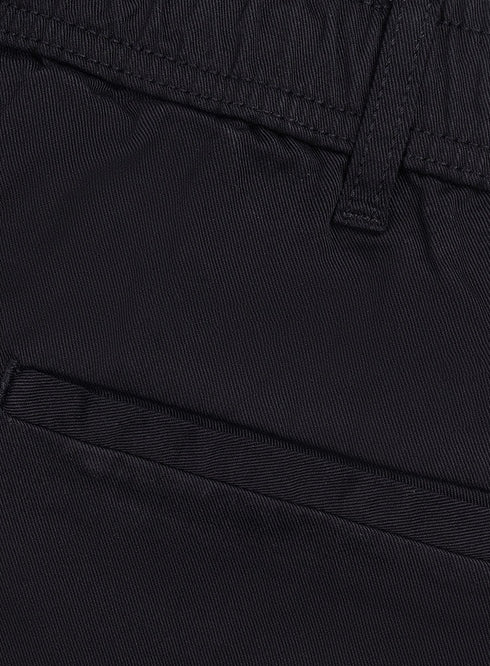 Black Straight Leg Gabardine Pant - Khotwh