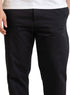 Black Straight Leg Gabardine Pant - Khotwh