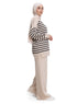 Black Striped Knit Suit 1 - Khotwh