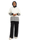 Black Striped Knit Suit 2 - Khotwh