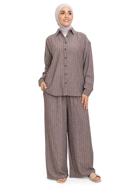 Black Striped linen Suit - Khotwh