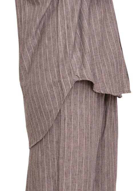 Black Striped linen Suit - Khotwh