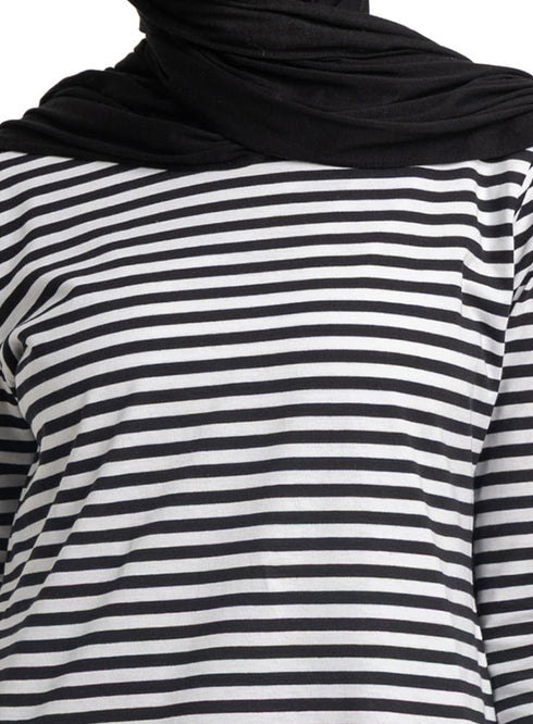 Black Striped Long - Sleeve - Khotwh
