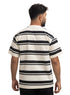 Black Striped - Over Size Round T-Shirt - Khotwh