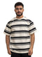 Black Striped - Over Size Round T-Shirt - Khotwh