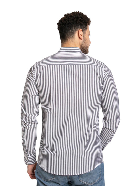 Black Striped Oxford Shirt - Khotwh