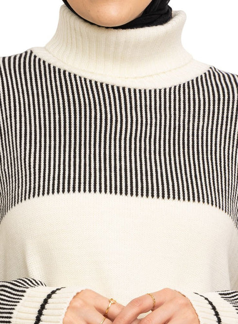 Black Striped Pullover Design 1 - Khotwh