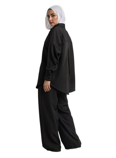 Black Striped Suit - Khotwh