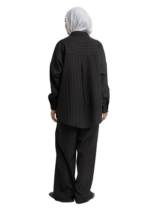 Black Striped Suit - Khotwh