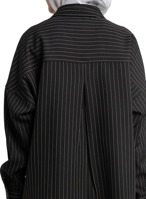 Black Striped Suit - Khotwh