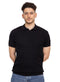 Black striped zigzag - F - Polo Neck T-Shirt - Khotwh